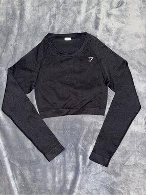Gymshark Black Long Sleeve Crop Top